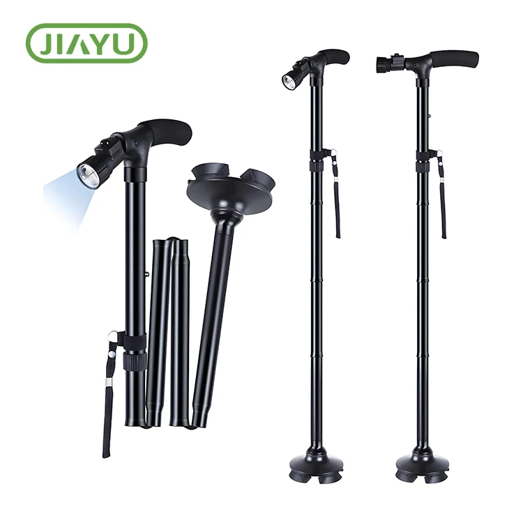 Aluminum Walking Cane me ke kukui LED